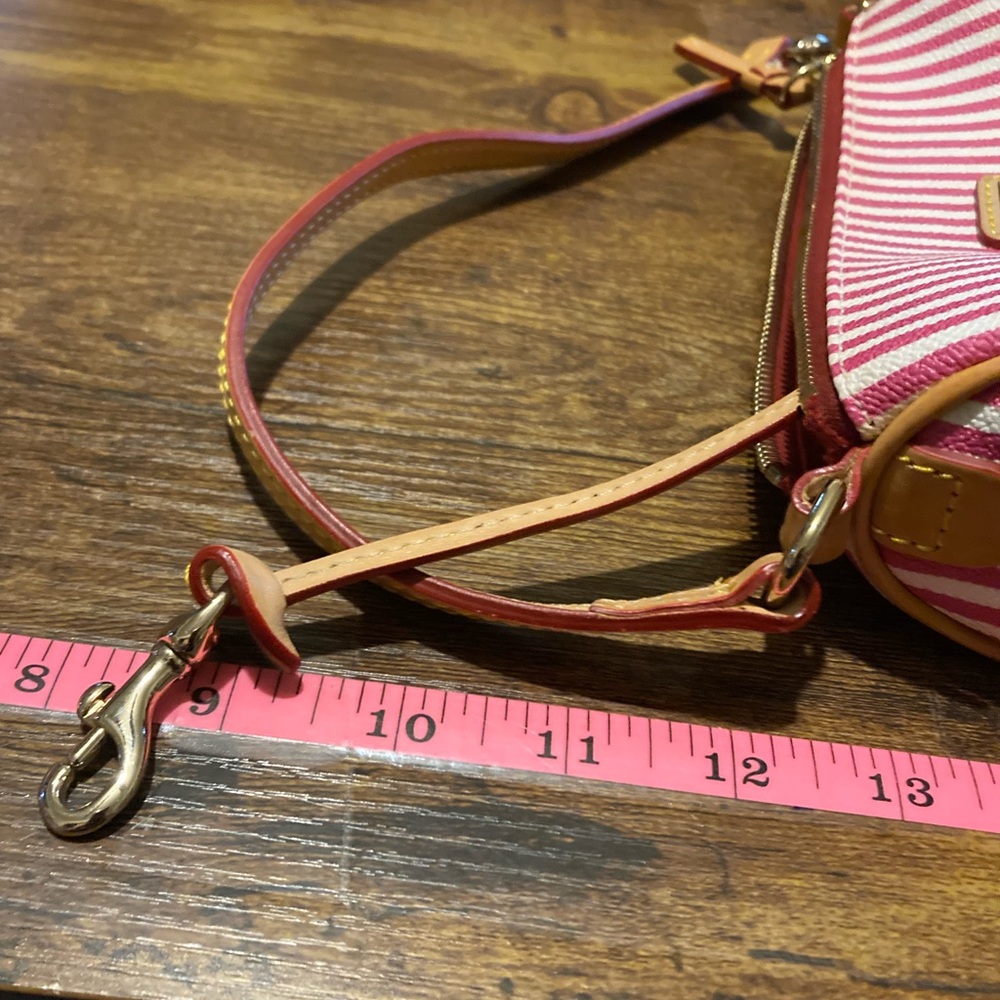 Dooney & Bourke red and tan mini purse - Picture 6 of 8